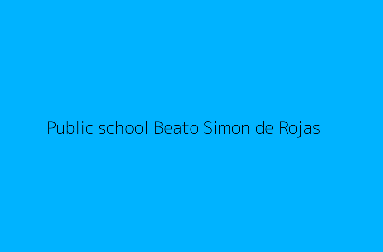 Public school Beato Simon de Rojas